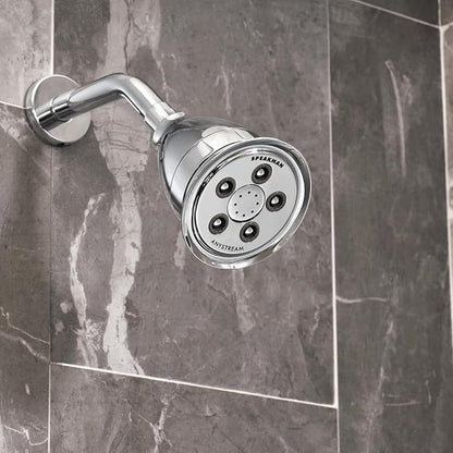 Anystream Filtered 3-Spray Polished Chrome Low Flow Shower Head 2.0-GPM (7.6LPM)