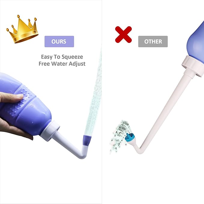 Portable Bidet Sprayer for Personal Hygiene, Pregnant Women Cleansing, Postpartum Clean, Handheld Travel Bidet with 450ML Water Capacity and Angled Nozzle Spray