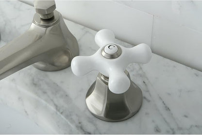 Kingston Brass KS4468PX 8 in. Widespread Bathroom Faucet, Brushed Nickel