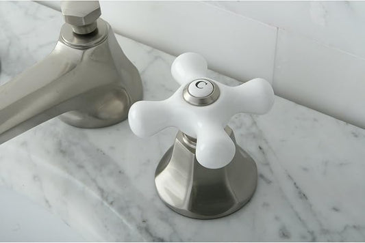 Kingston Brass KS4468PX 8 in. Widespread Bathroom Faucet, Brushed Nickel