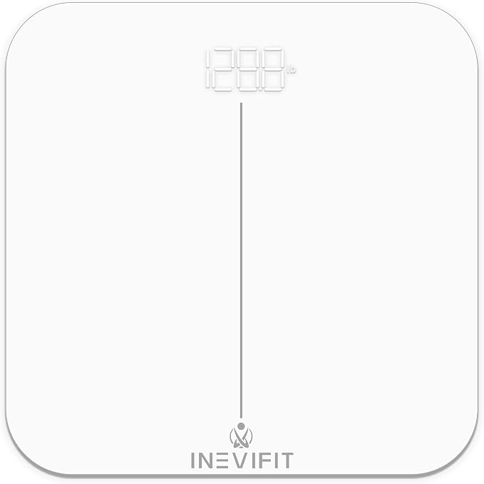 INEVIFIT Premium Bathroom Scale, Highly Accurate Digital Bathroom Body Scale, Measures Weight up to 400 lbs. Includes Batteries