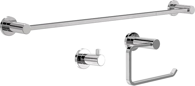 Franklin Brass Kildare (1-Pack) Toilet Paper Holder/Hand Towel Holder Polished Chrome Multi-Purpose Bathroom Accessory Wall Mount Euro Tissue Roll Holder/Kitchen Towel Rack Accessories KLD50-PC