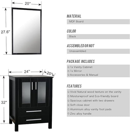 60" Black Bathroom Vanity,Double Vanity,Round Glass Vessel Basin Sink,ORB Faucet,Drain Parts,Bathroom Vanity Top Glass Sink Bowl Set,Vanity Pedestal Include,Mirror Not Included (A09 Vessel Set)