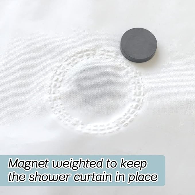 Half Size White 60x76 inch Shower Curtain Liner for Dorm Shower Room | Stall Size PEVA Plastic Vinyl Waterproof Bathroom Curtain for Dorm Single Stand UP Bath Shower Room