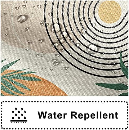 Mid Century Shower Curtain with Hook for Bathroom 72x84 Inch