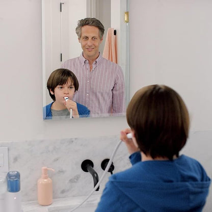 Mirrorons Beveled Mirror, 24" x 36" Frameless Rectangle Bathroom Vanity Mirror with Beveled Edge, Hangs Horizontally or Vertically. Upgraded Shatterproof