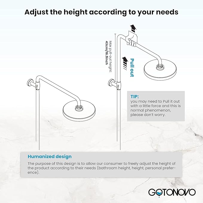 gotonovo Brushed Nickel Shower Faucet Set 8 Inch Rainfall Shower Head Bathroom Shower System Double Cross Handle and Handheld Spray Wall Mount Shower Fixture
