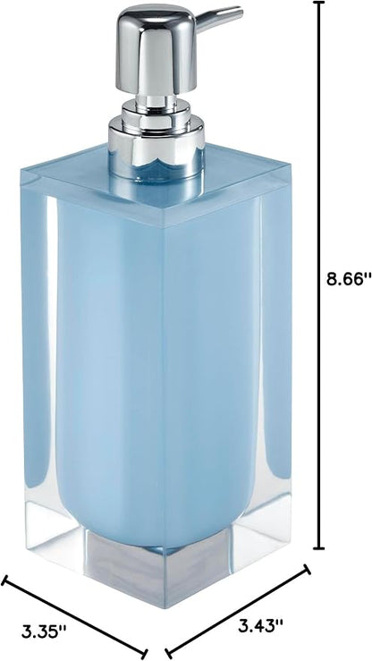 Izod - Lotion Pump/Soap Dispenser, Sleek Resin Countertop Accessories, Dorm Room Essentials, Modern Home Decor (Marina Collection, Blue)