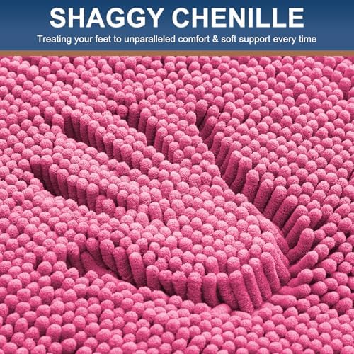 Smiry Bathroom Rugs 59X20, Luxury Chenille Extra Soft Absorbent Bath Mat