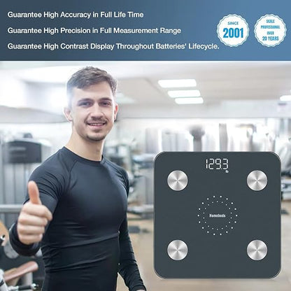 Homebuds FSA&HSA Smart Weight Scale, Precision 0.1lb by Our Professional Scale Factory Since 2001, Scale for Body Weight App Sync 13 Body Composition Including BMI and Body Fat, 400lb LED, Blue