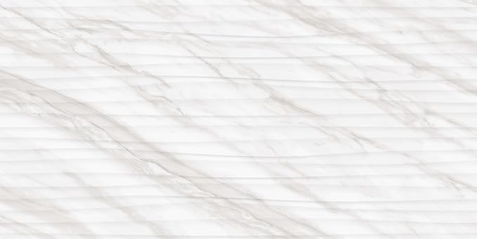 Daltile Perpetuo 12" x 24" Marble Look Ceramic Wave Wall Tile in Satin Timeless White for Kitchen Backsplashes, Living Room or Bathroom Walls (8 PC Per Carton) (15.52 SQFT Per Carton)