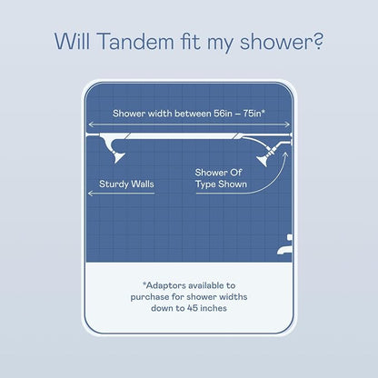 BOONA Tandem Shower as seen on Shark Tank Dual Shower Head for Couples | Retro Miami, One Showerhead
