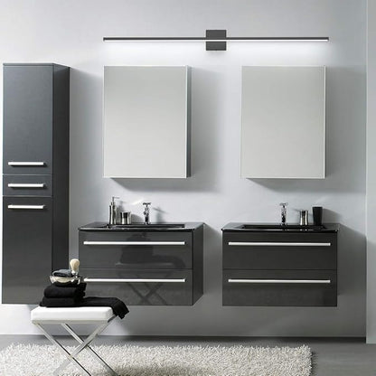 Ralbay 48inch Modern LED Black Vanity Light 46W Frosted Aluminum for Bathroom Vanity Lighting Fixtures Cool White 6000K
