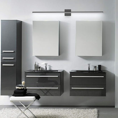 Ralbay 48inch Modern LED Black Vanity Light 46W Frosted Aluminum for Bathroom Vanity Lighting Fixtures Cool White 6000K