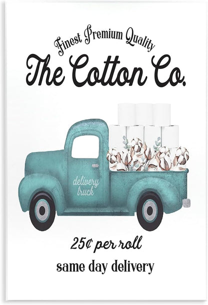 Toilet Paper Cotton Delivery, 10 x 15 Inch Mounted Print on Wall Plaque | Stupell Industries · By Lettered and Lined · Ready to hang · Great for bathroom or laundry room · Made in USA