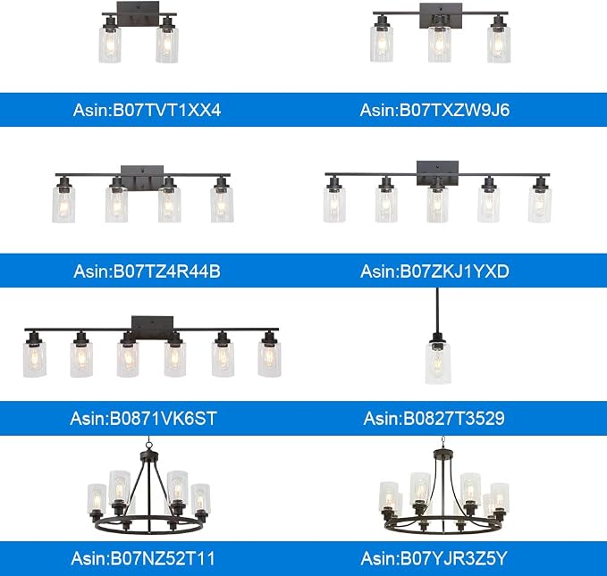 MELUCEE 4 Lights Wall Sconce Lighting Oil Rubbed Bronze with Clear Glass | Bathroom Vanity Light Fixtures Wall Lights Bedroom Porch Kitchen Living Room (Patent No.: US D963914 S)