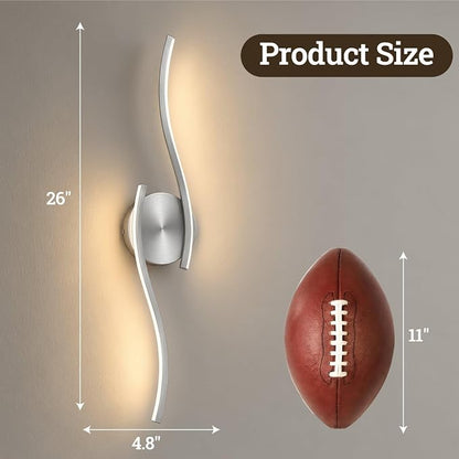 26 Inch LED Bathroom Vanity Light, Brushed Nickel, 5CCT | 26 Inch brushed nickel LED bathroom vanity light with 5CCT, 20%-100% dimming, hardwired horizontal/vertical mount