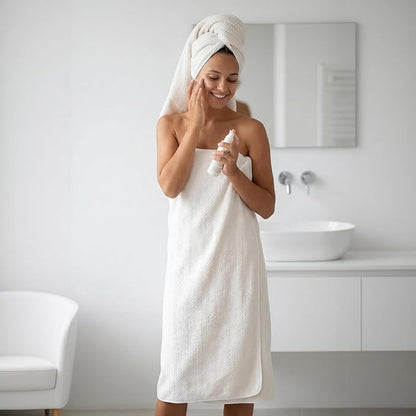 ecolook Microfiber Bath Towels Set of 2, 31 x 63 Inch Extra Large Bath Towel Set, Super Soft & Highly Absorbent, Quick Dry Lightweight Towels for Bathroom, Gym, Spa, Pool & Travel, Beige