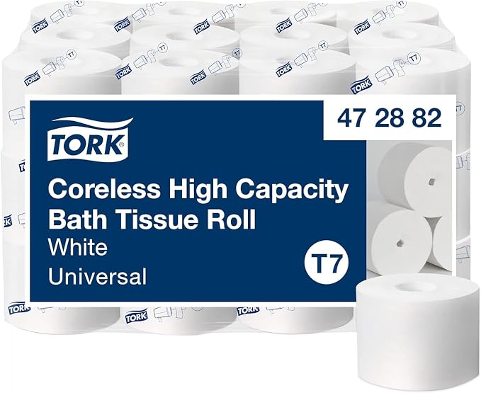 Tork Coreless High-Capacity Toilet Paper Roll T7, 36 x 1100 sheets, 472882 | White, Universal, 2-ply