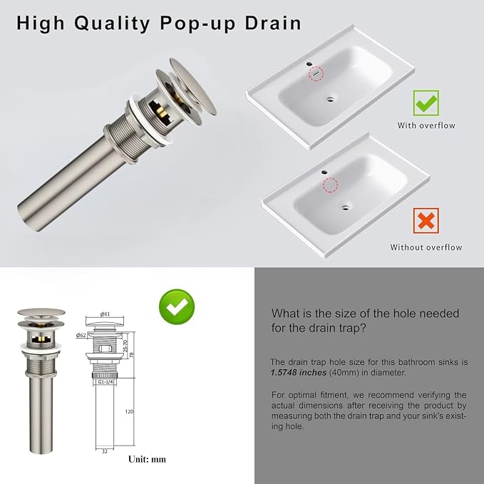 Brushed Nickel Tall Bathroom Faucets 1 Hole, Single Hole Vessel Sink Vanity Faucet, Unique Modern Bathroom Mixer Tap for Bowl Sink Lavatory, llaves para lavamanos de baño,lavamanos de baño modernos