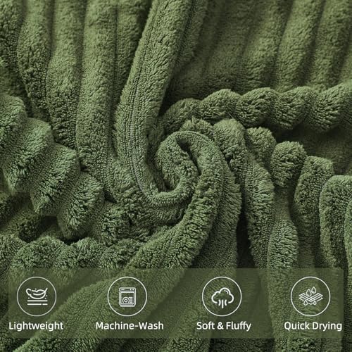 2 Piece Bath Sheets, 40"x80" Bath Towels, Olive Green