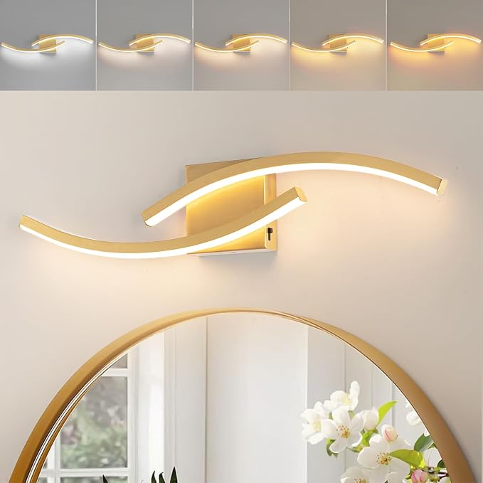 23.62 inch Vanity Light for Bathroom Lighting Fixtures Over Mirror Dimmable 5CCT Vanity Lighting Fixture Modern Bathroom Vanity Light Modern Wall lamp