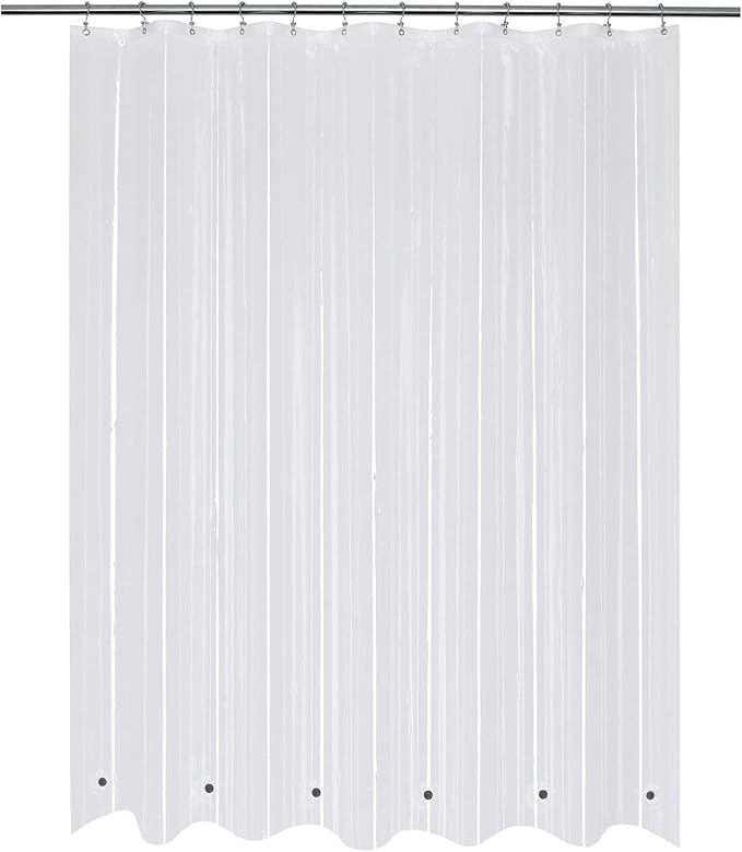 70x70 Shower Curtain Liner Clear | 6 Bottom Magnets,12 Rustproof Grommets,Water Proof Heavy Duty PEVA,70W x 70H for Bathroom