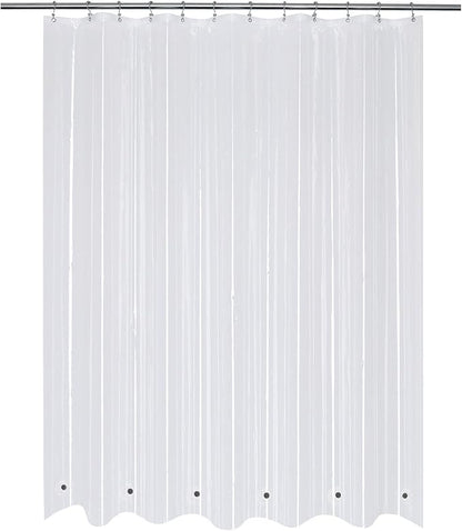 70x70 Shower Curtain Liner Clear | 6 Bottom Magnets,12 Rustproof Grommets,Water Proof Heavy Duty PEVA,70W x 70H for Bathroom