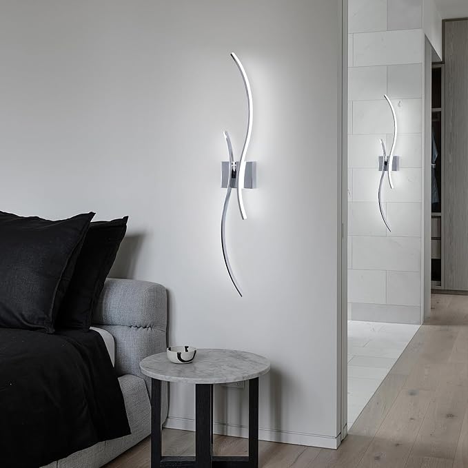 CANEOE Modern LED Wall Sconce, 39Inch LED Bathroom Vanity Light, 6000K Modern Wall Light Fixtures Indoor Wall Lamps for Living Room Hallway Sconces Lighting