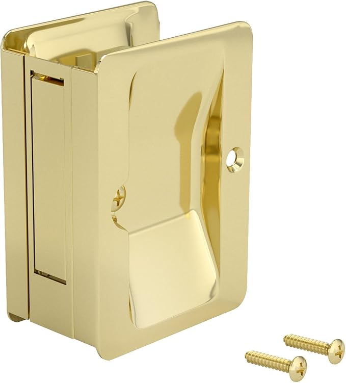 Richelieu | Onward Passage Pocket Door Pull, Rectangular, Brass