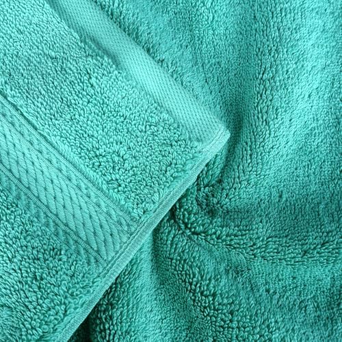 SUPERIOR Egyptian Cotton Pile Plush Bath Sheet, 2 Piece Set, Turquoise