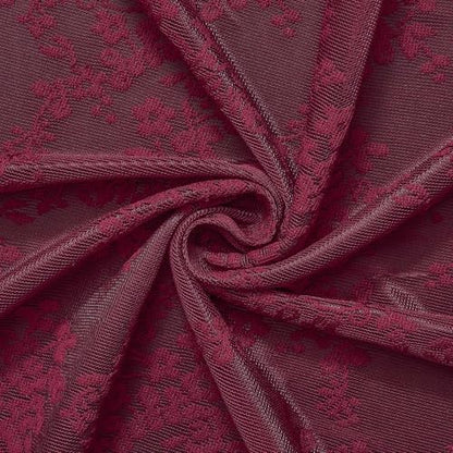 TUDECO Extra Long Dark Red Shower Curtain with Valance, 72W x 90L Inch
