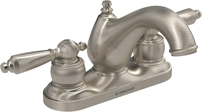 Symmons Allura 4 in. Centerset 2-Handle Bathroom Faucet with Drain Assembly in Polished Chrome (1.2 GPM)