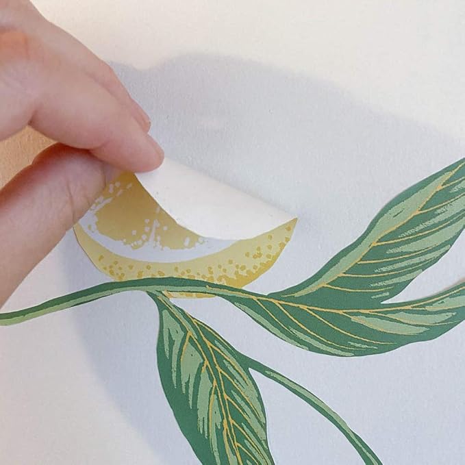 Tempaper Lemon Peel and Stick Wall Decals, Yellow & Green (20 ct.)