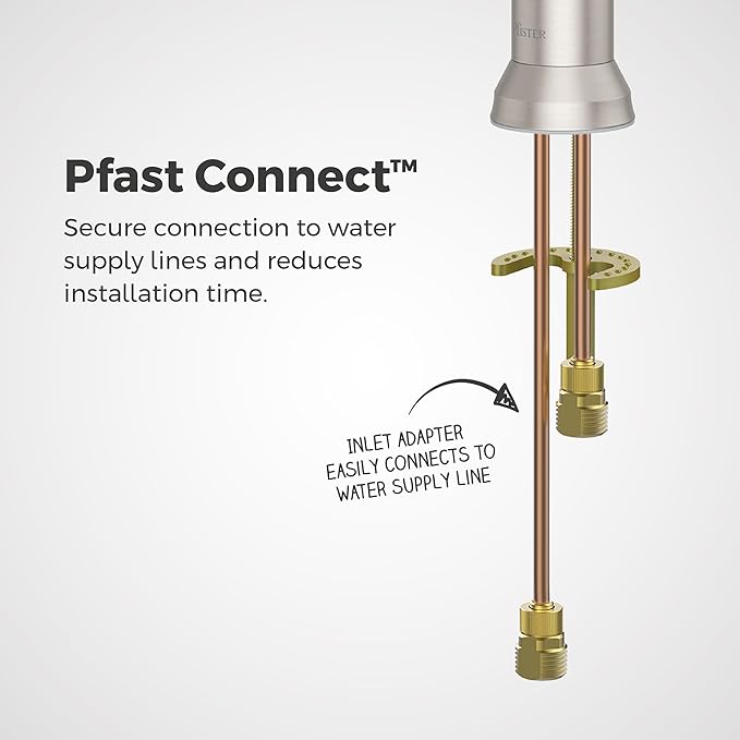 Pfister Capistrano Bathroom Sink Faucet, Single Control, 1-Handle, Single Hole, NSF Certified, Spot Defense Brushed Nickel Finish, LF042CSOGS