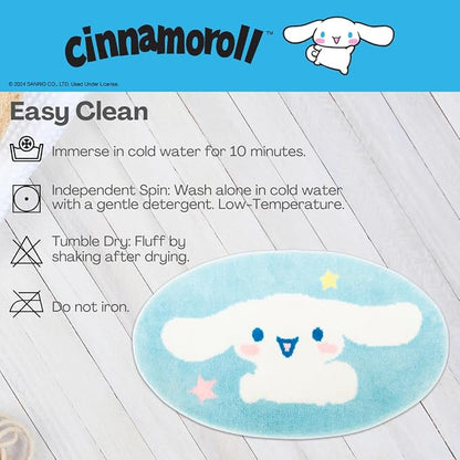 Collectibles Cinnamoroll Cotton Non Slip Plush Bathroom Mat Rug (Officially Licensed Product) by Franco
