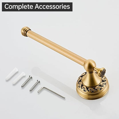 Antique Brass Toilet Paper Holder Hand Towel Ring, Brass Bathroom Accessories Set Towel Holder Toilet Paper Roll Holder, Antique Farmhouse Bathroom Hardware 2 Pieces Set Wall Mount Bronze