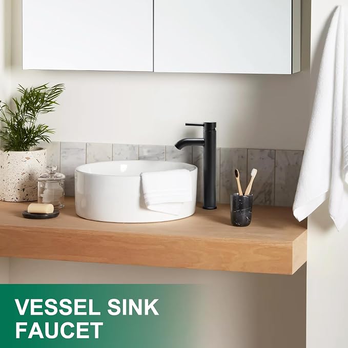 VOTON Vessel Sink Faucet Chrome Modern Tall Bathroom Faucets Single Handle One Hole Rv Vanity Lavatory Bathroom Sink Faucet