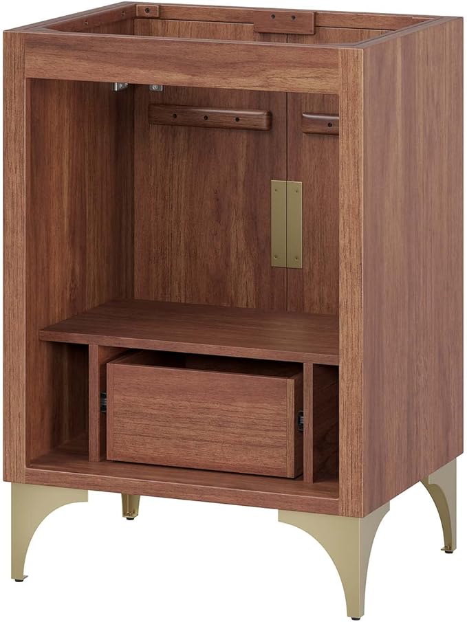 Modway Daylight Bathroom Vanity Cabinet-Sink Basin Not Included, 24 Inch, Walnut