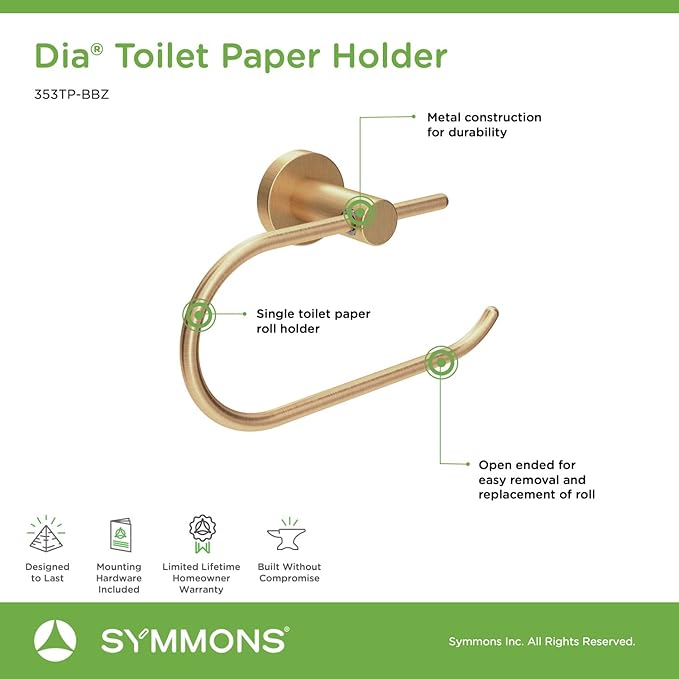 Symmons 35AC4BUNDLEBBZ Bathroom-Hardware, 4 Pieces, Brushed Bronze