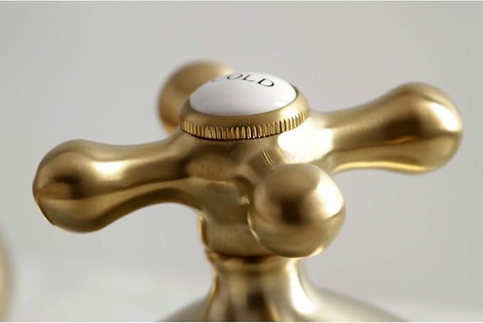 Kingston Brass KS1167AX 8 in. Widespread Bathroom Faucet, Brushed Brass