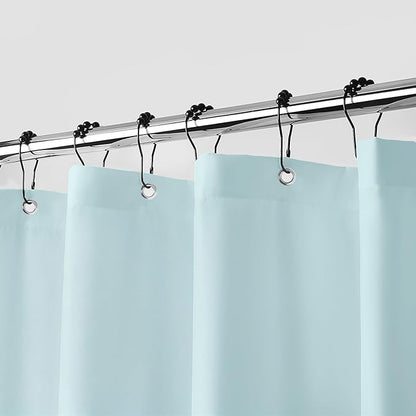 downluxe Waterproof Fabric Shower Curtain Liner, Soft Cloth Shower Liner with Magnets, Machine Washable & Hotel Quality Bathroom Curtain, 70" W x 72" L, Blue
