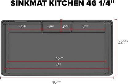 WeatherTech SinkMat – Waterproof Under Sink Liner Mat for Kitchen Bathroom – 46” x 22” Inches - Durable, Flexible Tray – Home undersink Organizer Must Haves, Black