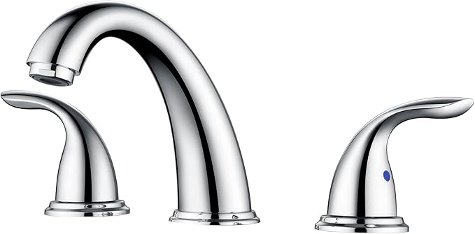 sumerain Widespread Bathroom Faucet 8 inch 3 Hole Bathroom Sink Faucet Chrome