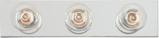Westinghouse 6640600 Bath Bar Vanity, 3-Light, Chrome