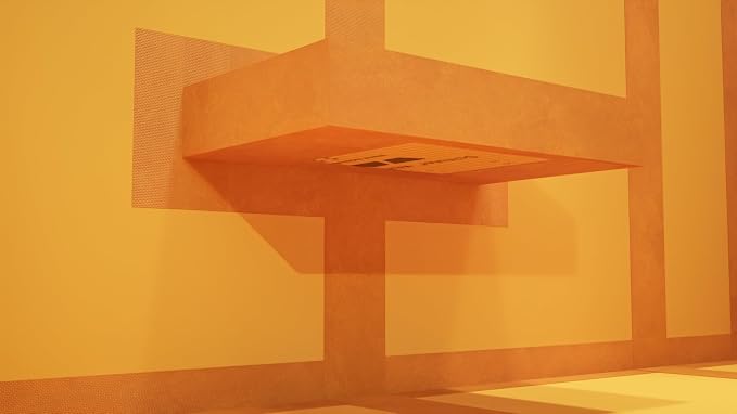Floating Shower Bench Kit with Orange Waterproof Board - Original Shower Bench Bracket, Bath Bench Seat Bathroom Décor, Bathroom Accessories (10X36)