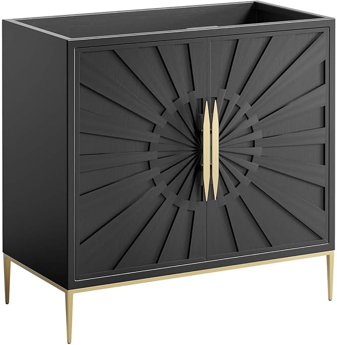 Modway Awaken Bathroom Vanity Cabinet, 36", Black