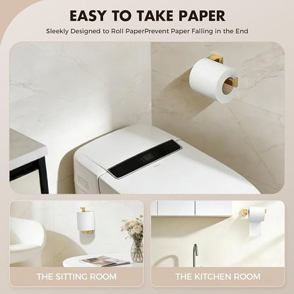 15-Pieces Gold Bathroom Accessories Set, 24 Inch Towel Bar Set | Stainless Steel, Towel Ring, Toilet Paper Holder, Robe Hooks, Towel Racks for Bathroom Wall Mounted, Bathroom Hardware Set