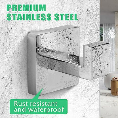 Towel Hooks for Bathrooms, Heavy Duty Stainless Steel Bathroom Hooks