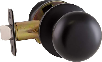 Design House 778951 Cambridge 2-Way Adjustable Passage Door Knob with for Hallway Closet, Matte Black